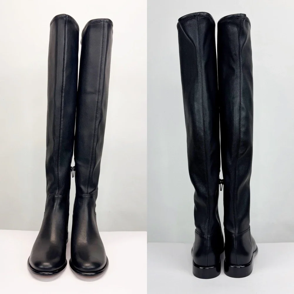 New Vince Cody Over the Knee Boot Black Sz 7.5